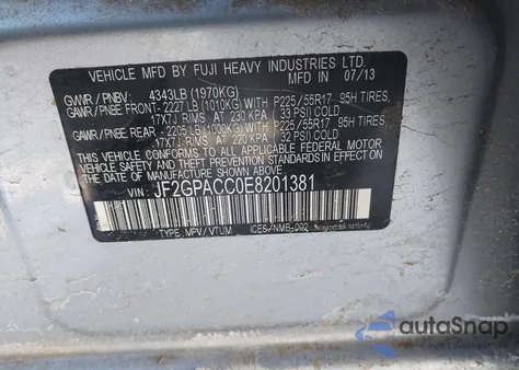 2014 Subaru Xv Crosstrek 2.0I Premium z USA, uszkodzony, nr VIN JF2GPACC0E8201381